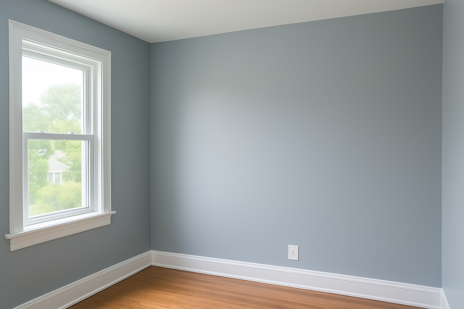 Freshly painted wall